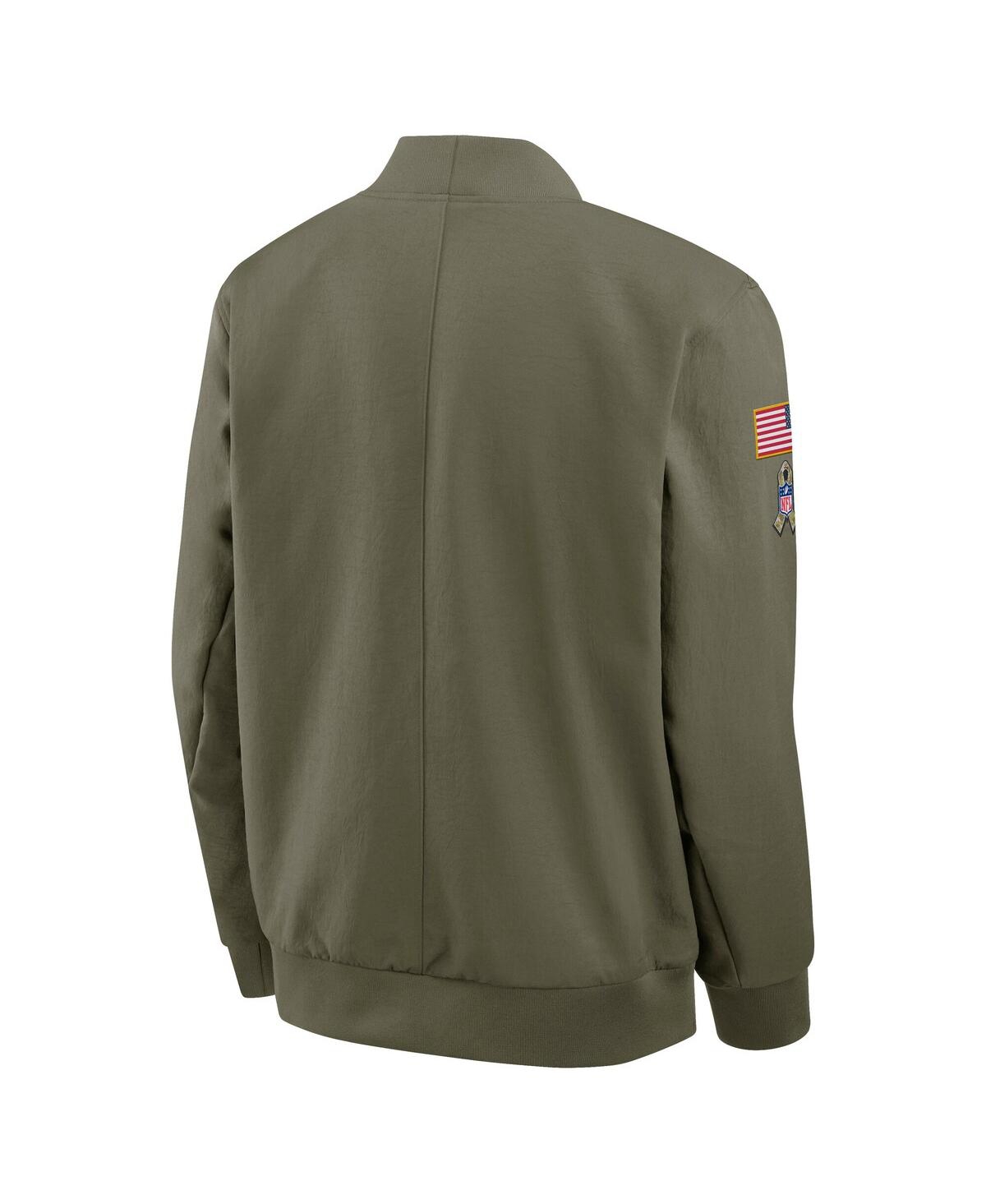Nike Philadelphia Eagles Salute To Service Sideline  Men's Nfl Full-zip Bomber Jacket In Green