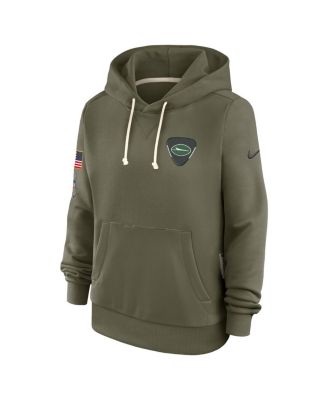 Women's Olive New York Jets 2025 Salute to Service Sideline Standard Issue Dri-FIT Hoodie
