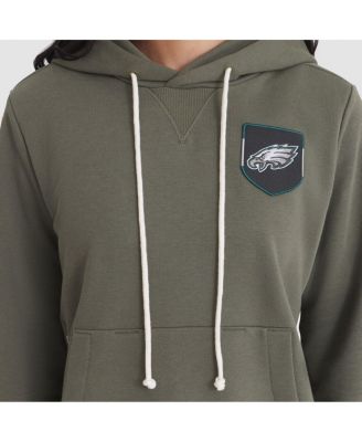 Women's Olive Philadelphia Eagles 2025 Salute to Service Sideline Standard Issue Dri-FIT Hoodie