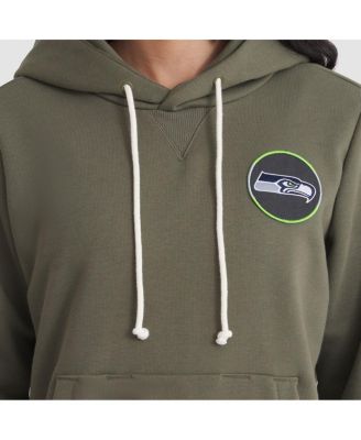 Women's Olive Seattle Seahawks 2025 Salute to Service Sideline Standard Issue Dri-FIT Hoodie