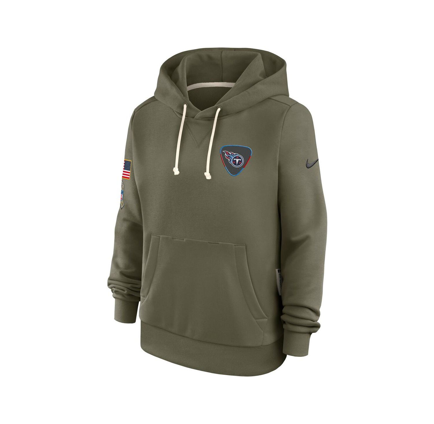 Women's Olive Tennessee Titans 2025 Salute to Service Sideline Standard Issue Dri-FIT Hoodie