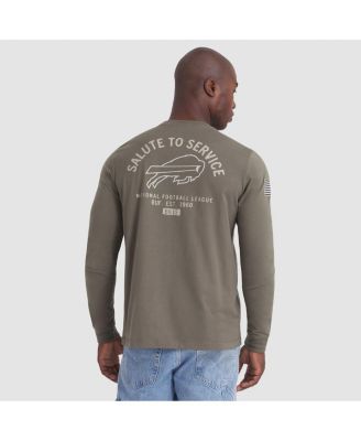 Men's Olive Buffalo Bills 2025 Salute to Service Long Sleeve T-Shirt