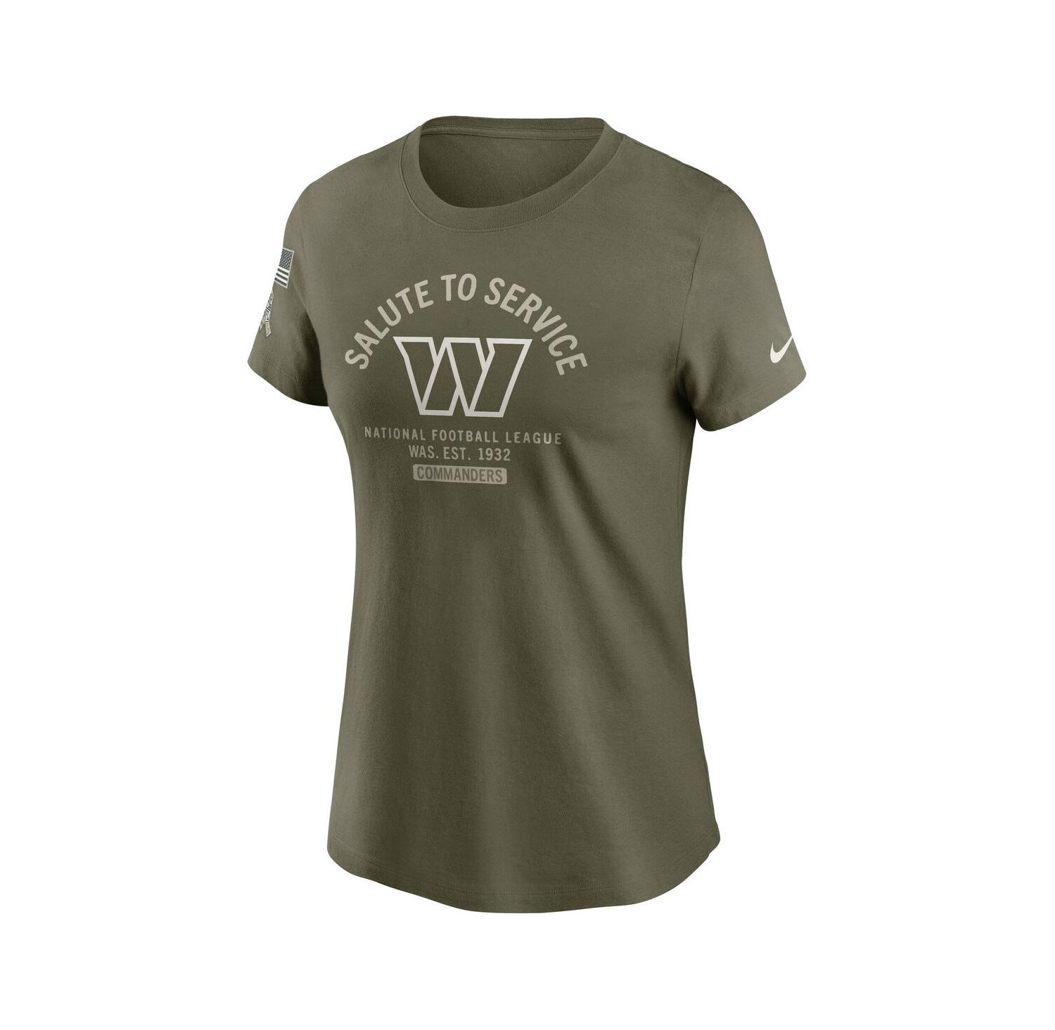 Women's Olive Washington Commanders 2025 Salute to Service Sideline T-Shirt