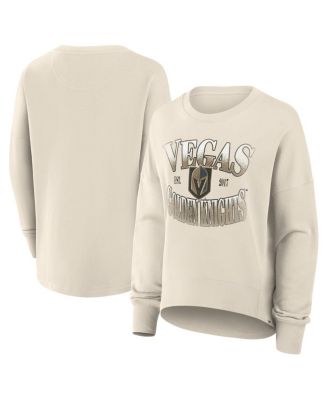 Fanatics - Women's Cream Vegas Golden Knights Oversized Slice Pullover Sweatshirt