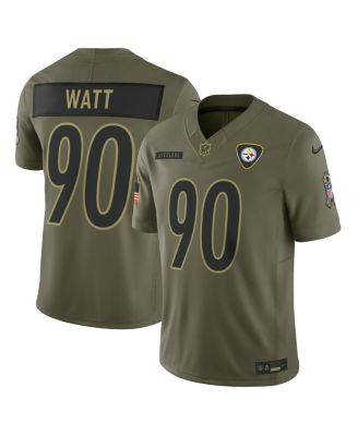Nike - Men's T.J. Watt Olive Pittsburgh Steelers 2025 Salute to Service Limited Jersey