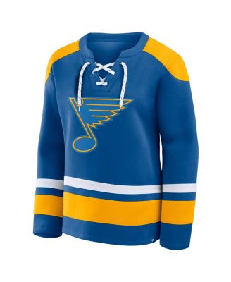 Women's Blue St. Louis Blues Icing Long Sleeve Lace Up Sweatshirt
