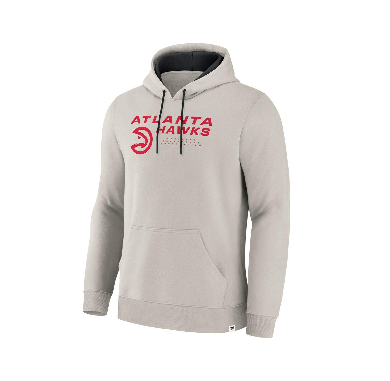 Men's Off White Atlanta Hawks Crossover Collection Blocked Shot Premium Pullover Hoodie