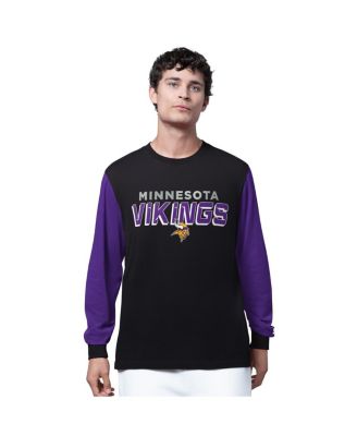 Starter - Men's Black Minnesota Vikings Thursday Night Gridiron Long Sleeve T-Shirt