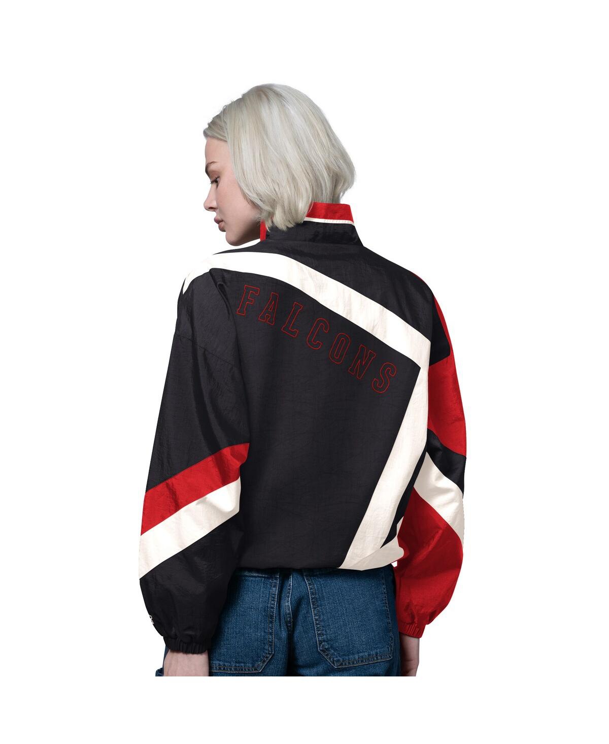 Starter Women's Black/red Atlanta Falcons 1st Quarter Full-zip Windbreaker Jacket In Multi