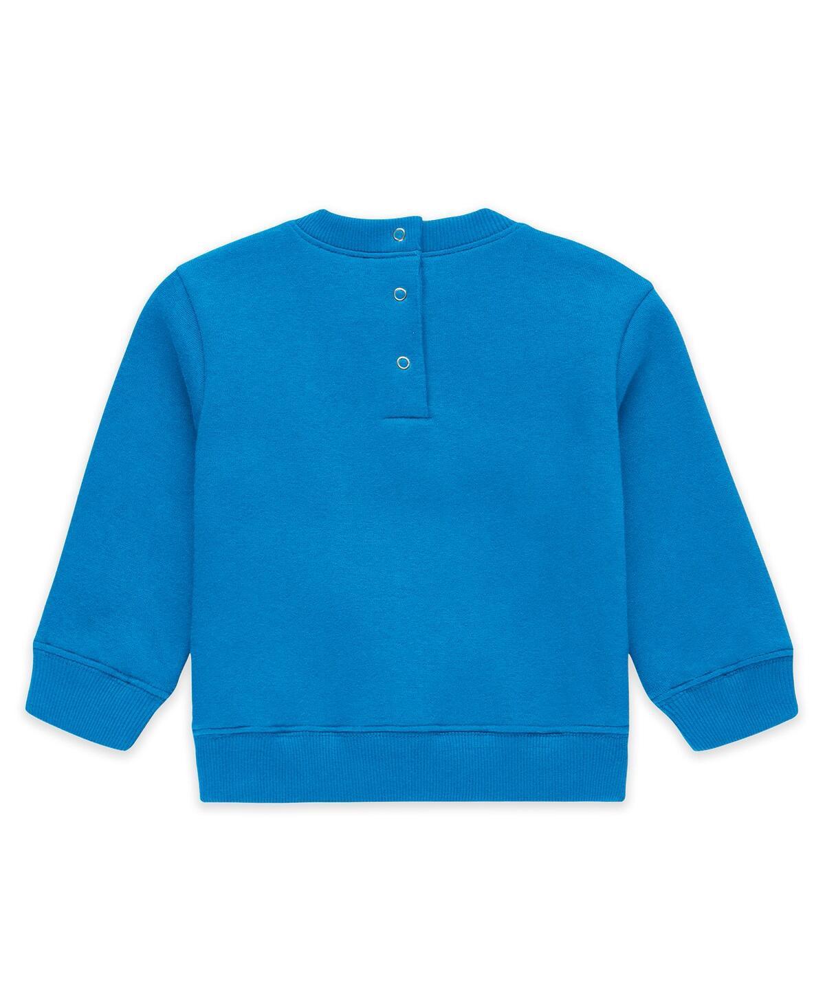 Wear By Erin Andrews Baby Boys And Girls 2-piece Blue Detroit Lions Fleece Crewneck And Pants Set In Blue