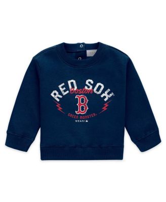Newborn 2-Piece Navy Boston Red Sox Fleece Crewneck and Pants Set