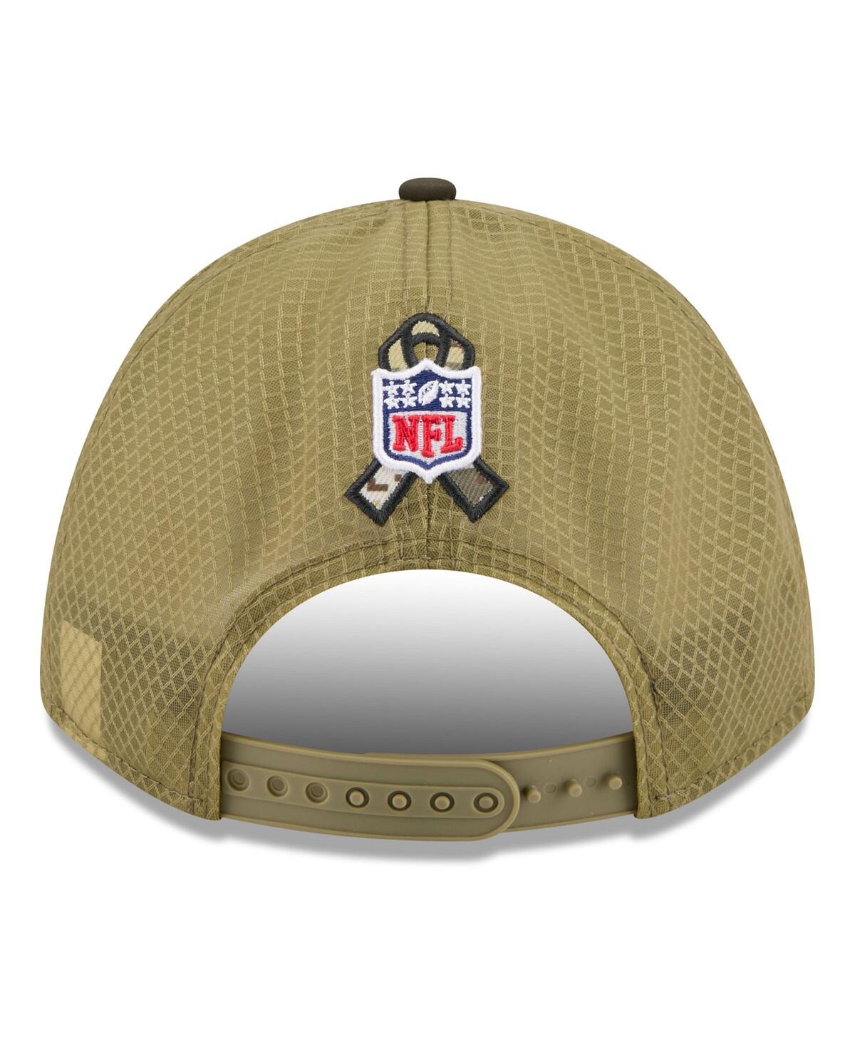 New Era Men's Green Las Vegas Raiders 2025 Salute To Service 9forty A-frame M-crown Adjustable Hat In Multi