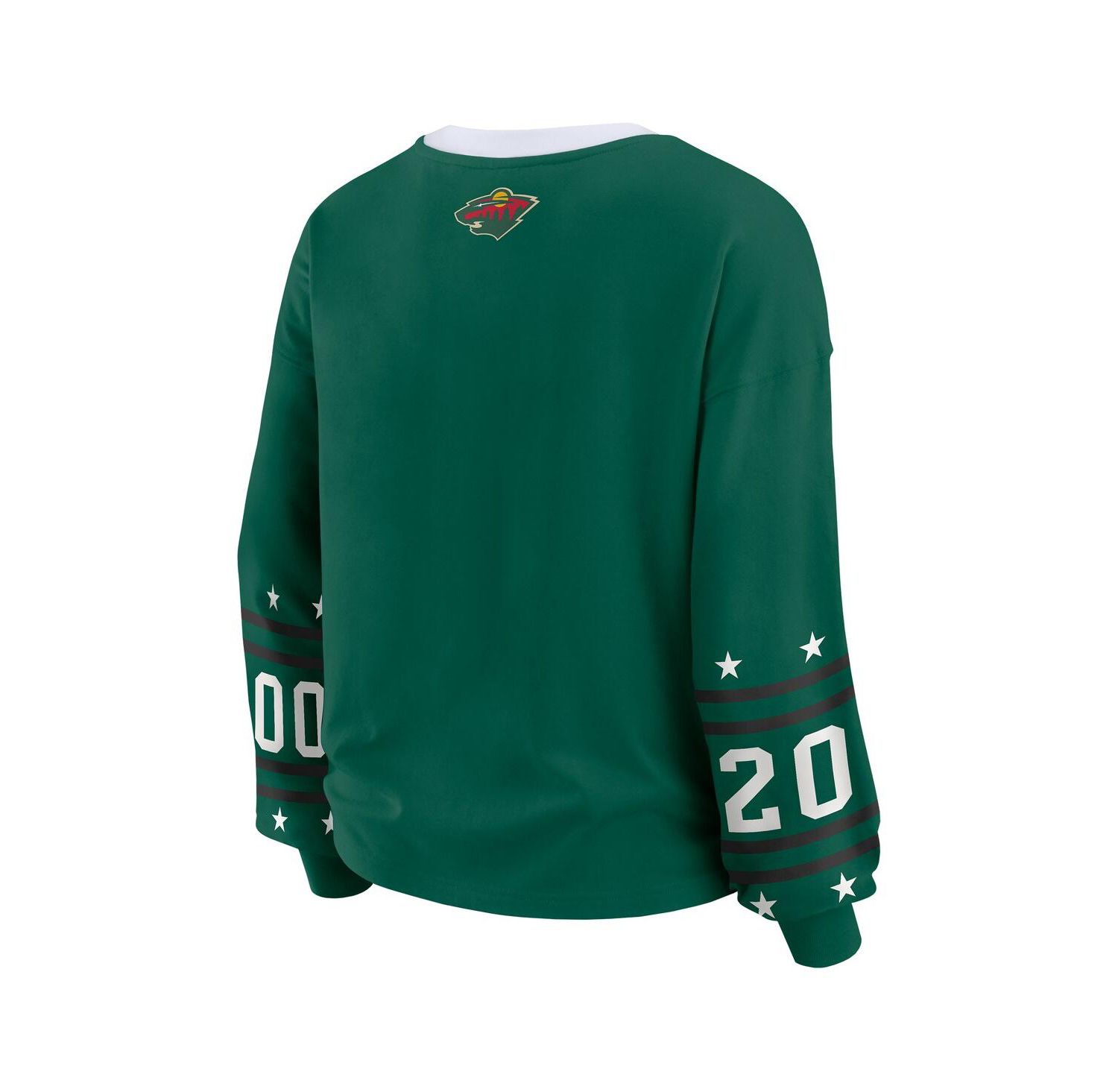 Women's Green Minnesota Wild Long-Sleeve Sport T-Shirt