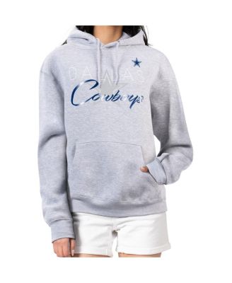 G-III 4Her by Carl Banks - Women's Gray Dallas Cowboys Shadow Logo Fleece Pullover Hoodie