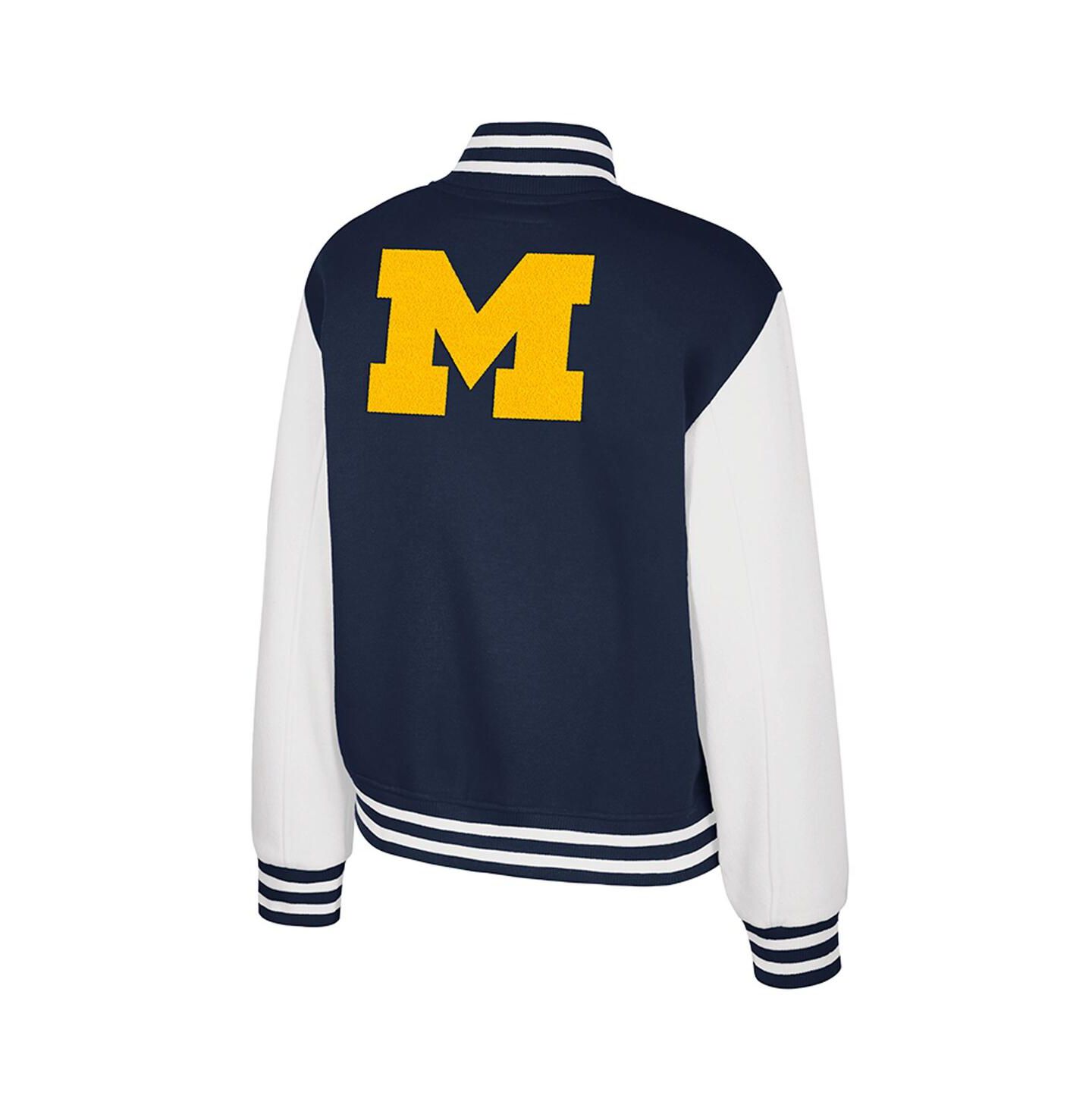 Женская куртка Colosseum Navy Michigan Wolverines French Baguette Full Snap Fleece — фото 3