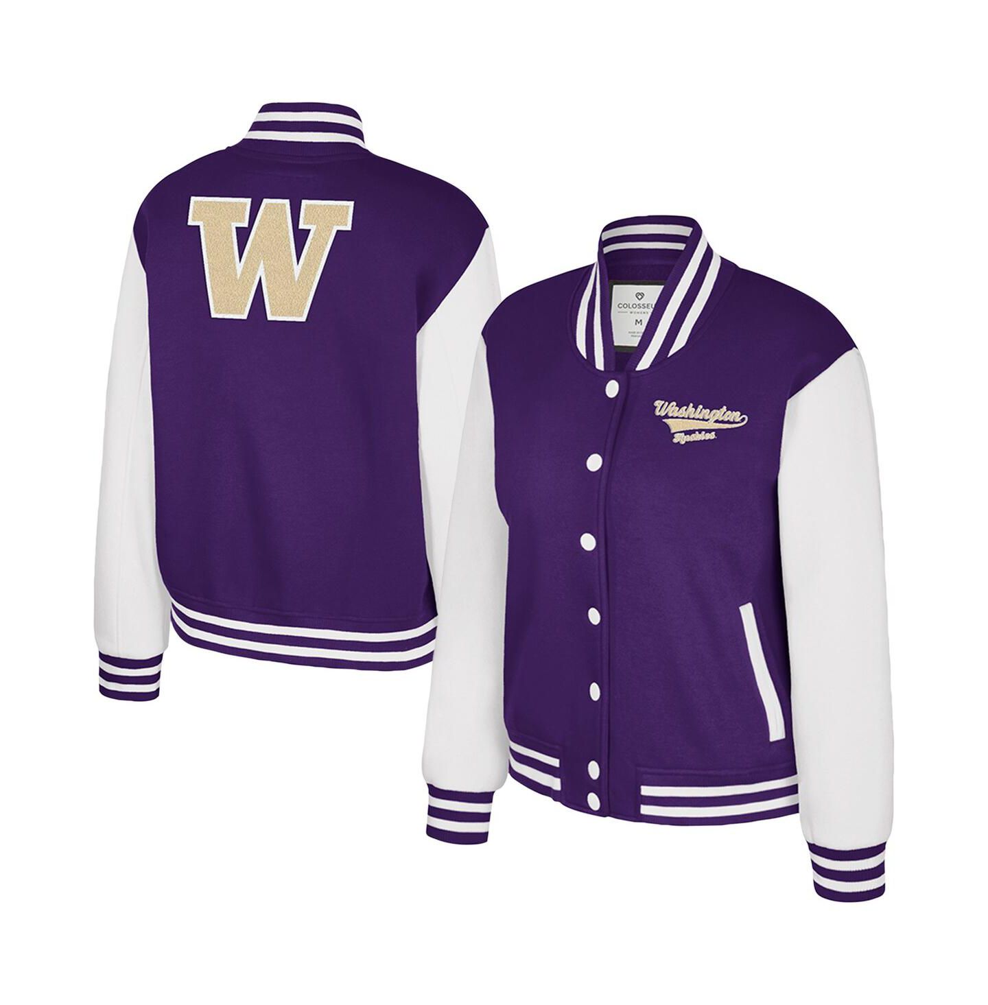 Женская куртка Colosseum Purple Washington Huskies French Baguette Full Snap Fleece — фото 1