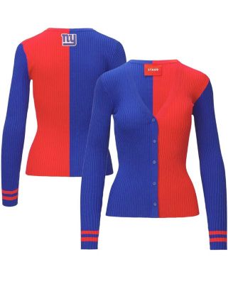 Staud - Women's Royal/Red New York Giants Cargo Sweater