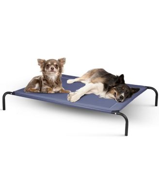 Large Dog Cat Bed Elevated Pet Cot Indoor Outdoor Camping Steel Frame Mat -XL