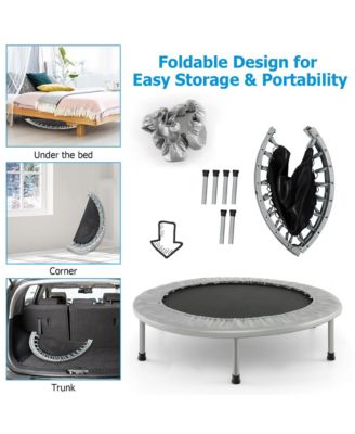 Mini Folding 36'' Trampoline Portable Recreational Fitness Rebounder