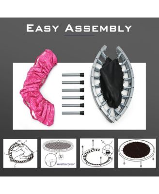 Mini Folding 36'' Trampoline Portable Recreational Fitness Rebounder