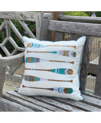 Lake Oars Indoor/Outdoor Accent Throw Pillow