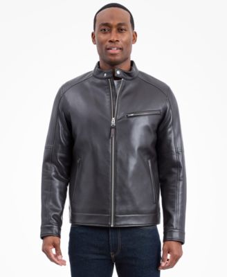 Men's Faux Leather Moto Jacket