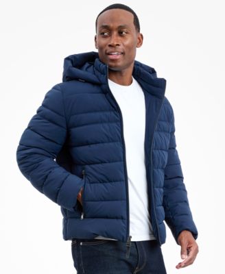 Men's Dressy Hooded Stretch Packable Jacket
