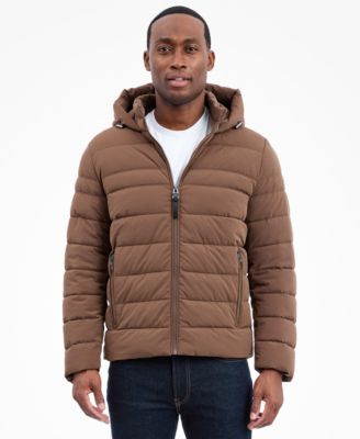 Men's Dressy Hooded Stretch Packable Jacket