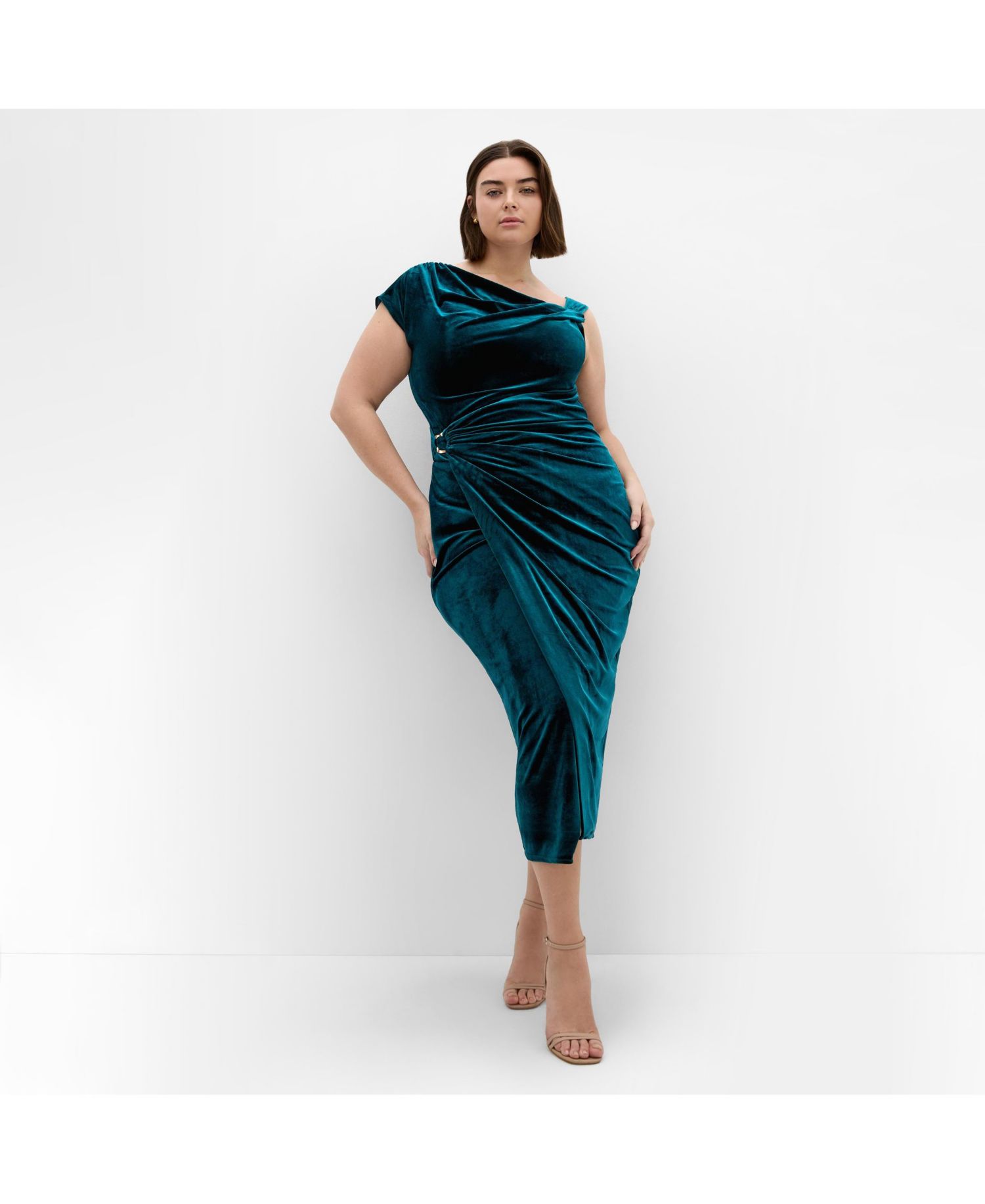 Plus Size Vivi Velour Midi Dress