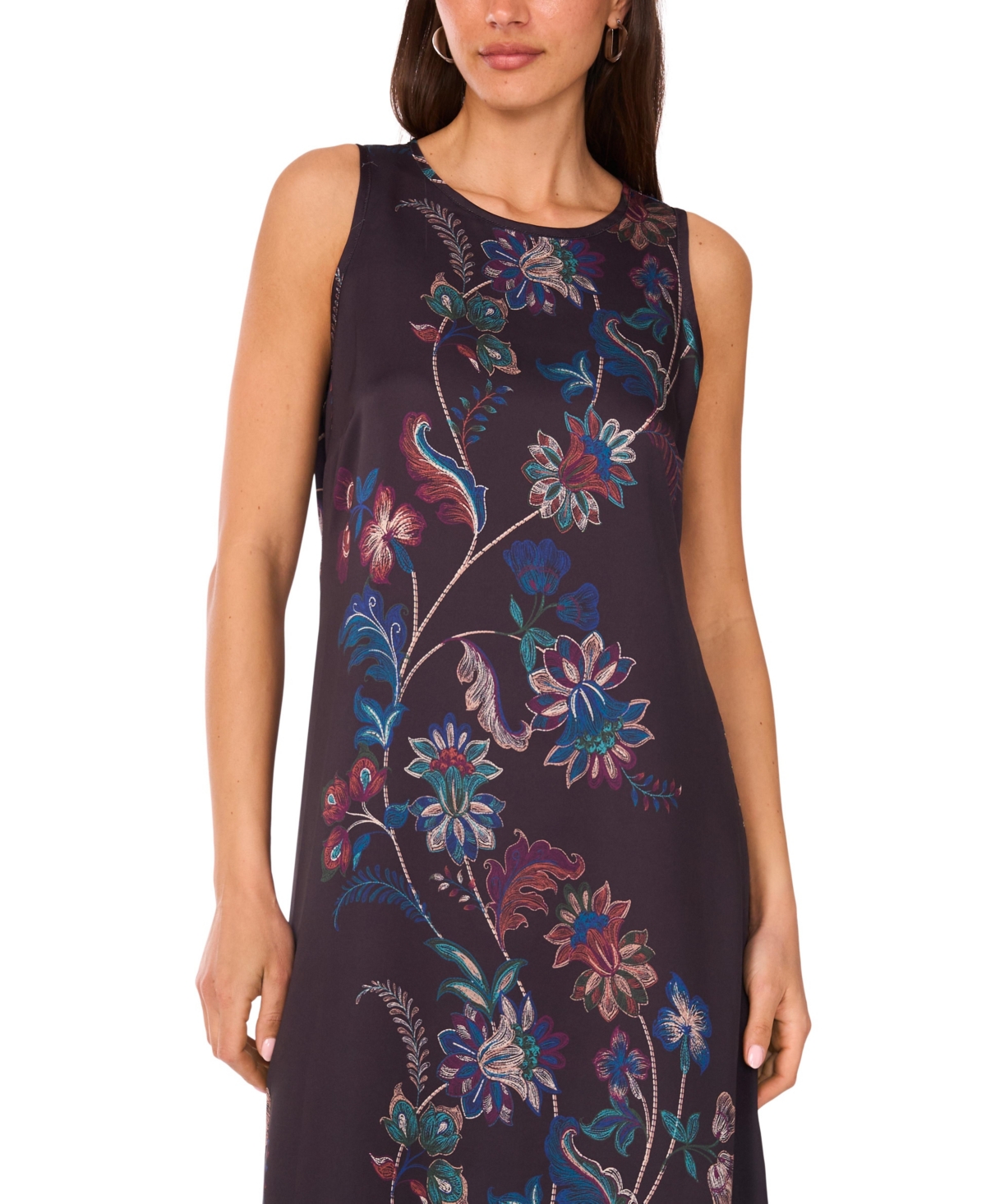 Vince Camuto Print Sleeveless Maxi Dress In Multi