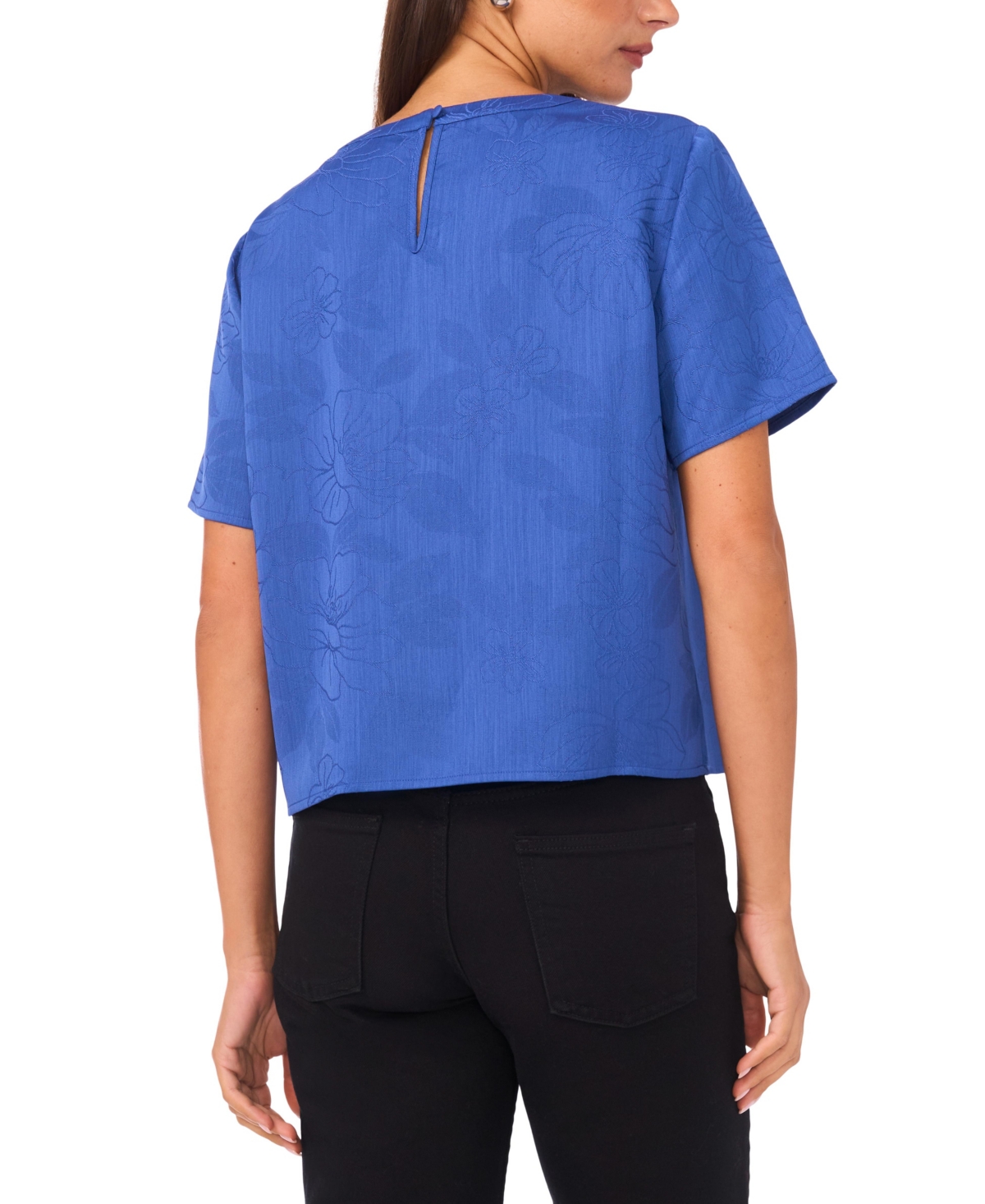 Vince Camuto Women's Short Sleeve Crewneck Top