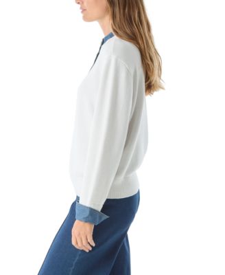 DO by Women's Rae Front Button Closure Sweater