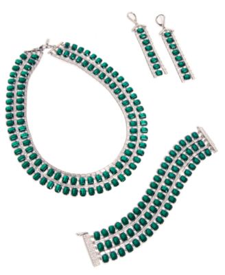 Cubic Zirconia and Epoxy Tennis Flex Bracelet