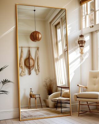 Full Length Mirror 71"x30" Oversized Floor Mirror for Living Room Cloakroom Rect Style