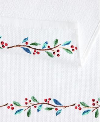 Ballerina Holiday Holly Spring Kitchen Towels, Set of 2