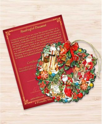 Classic Christmas Santa Wooden Ornament