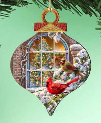Winter House Cardinals Holiday Ornament