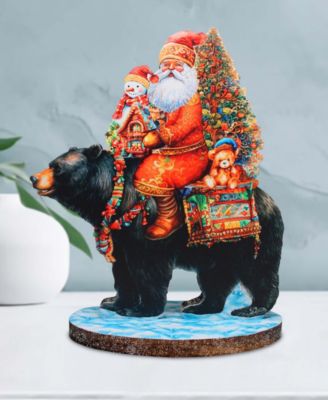 Santa Claus Black Bear Friend Centerpiece