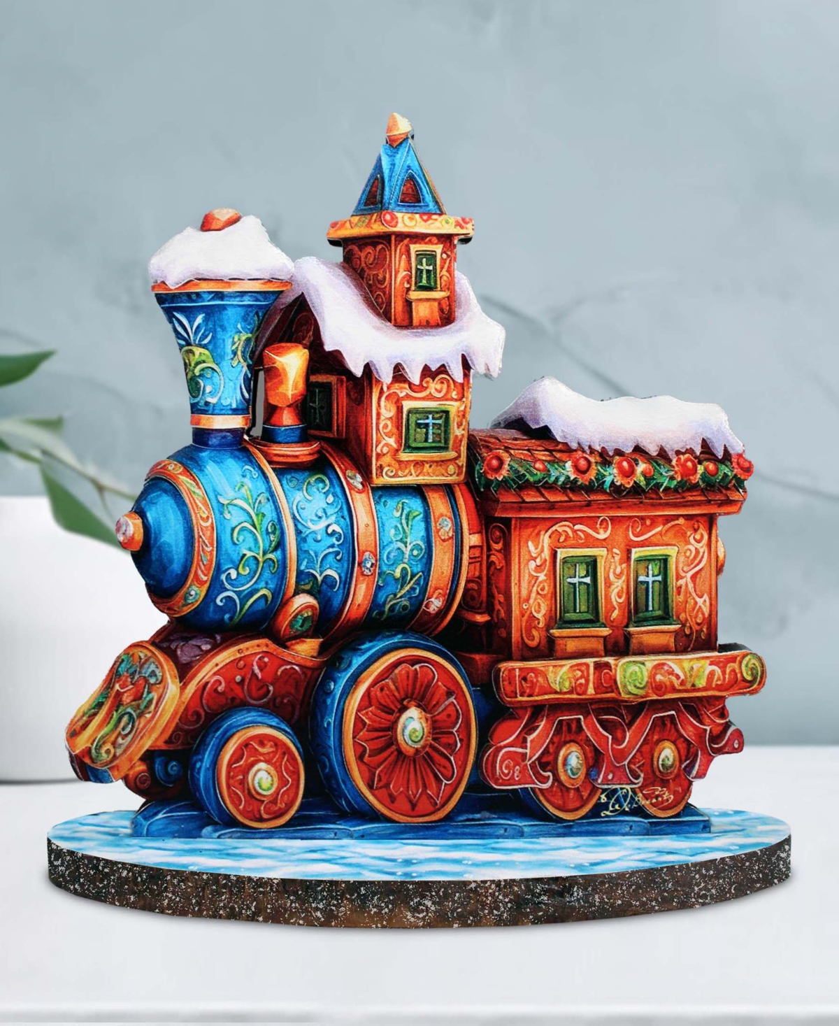 G.debrekht G. Debrekht Winter Express Train Centerpiece In Multi