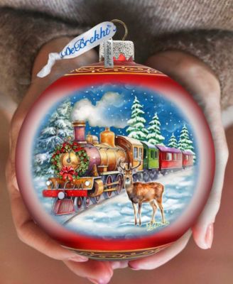 Antler Express LE Glass Christmas Ornament