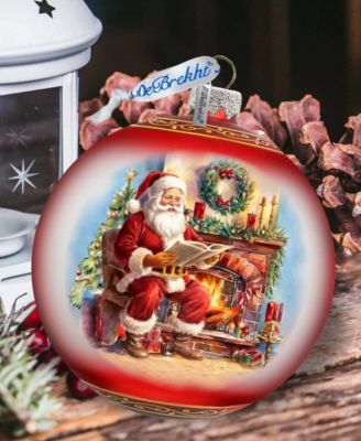 Santa's Cozy Audit LE Glass Ornament