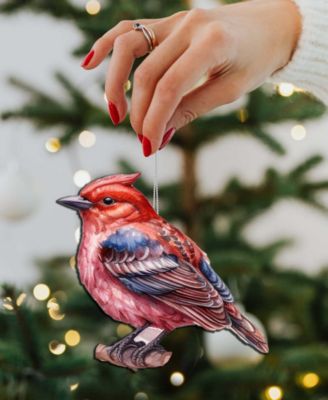 Forest Bird Christmas Wooden Ornament