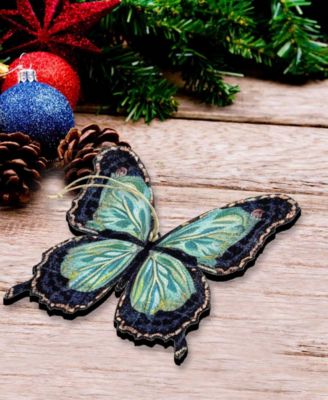 Summer Butterfly Wooden Ornaments, Set of 3