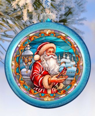 Santa's Red-Feathered Friend Ornament