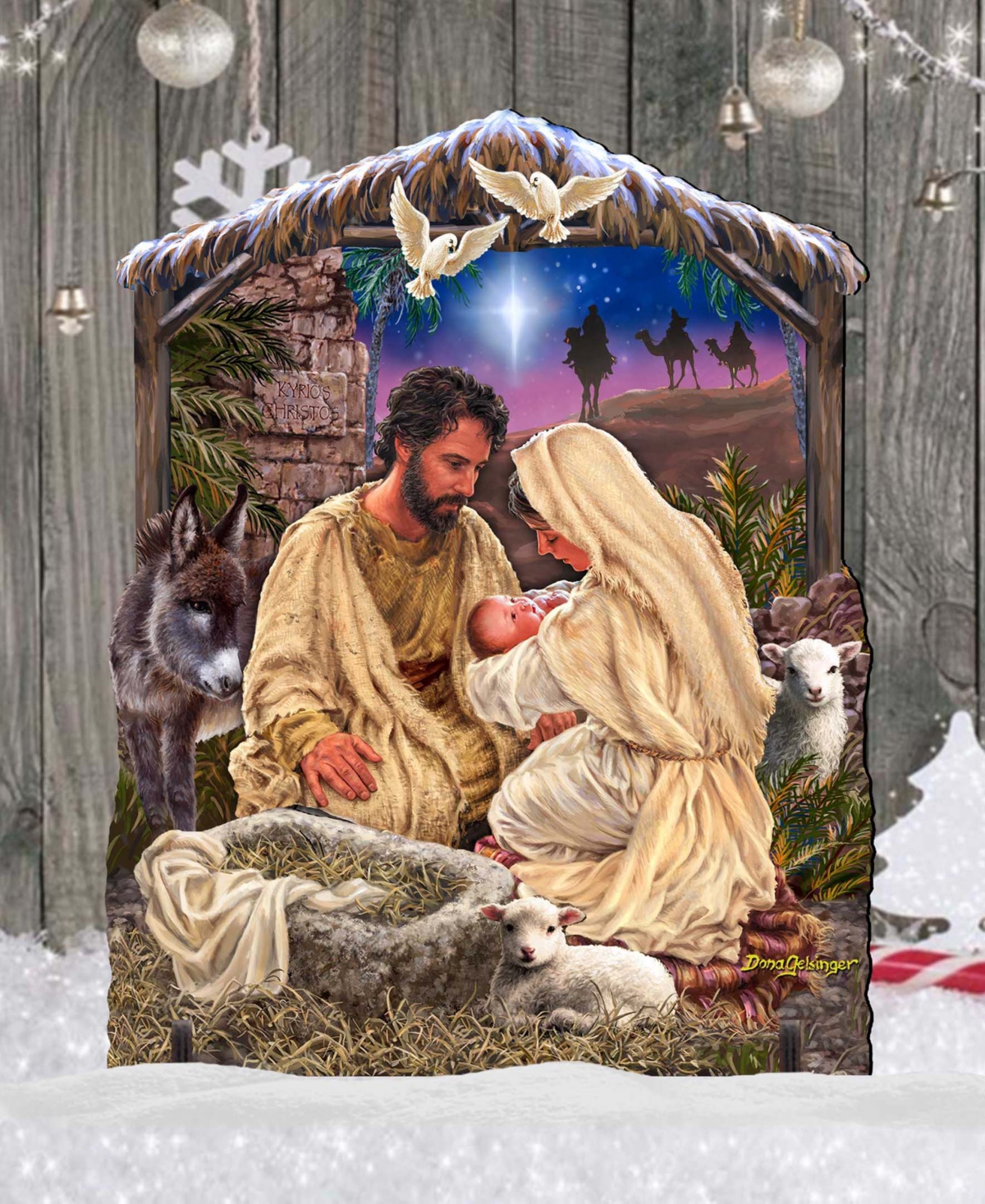 Designocracy Jesus Is Lord Outdoor Yard Decor Wood