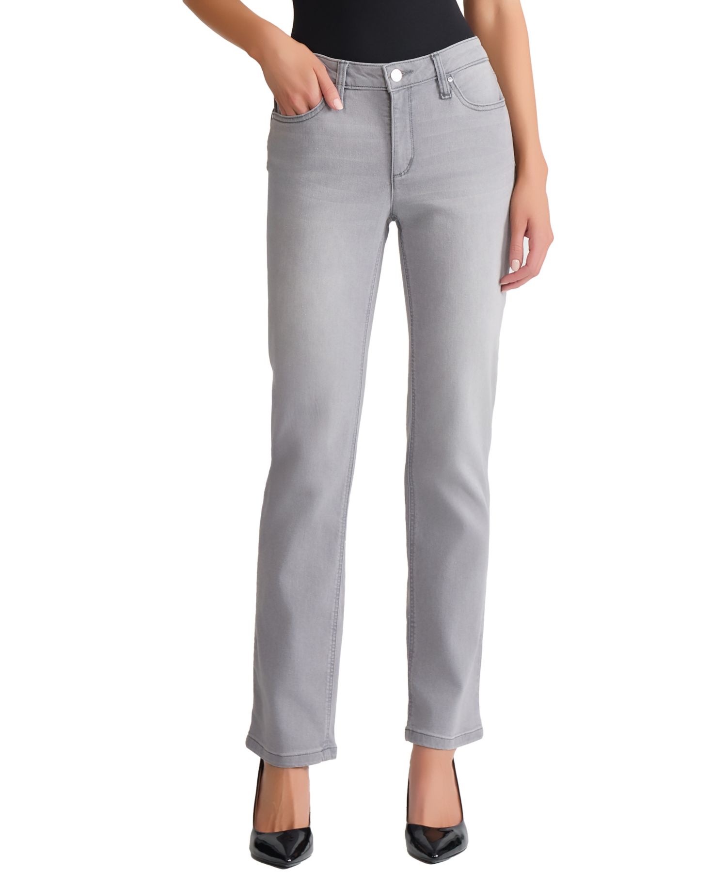 Women's Lexington Mid Rise Straight Leg Denim Jeans