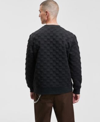 Men's Cube Textured Crewneck Sweatshirt, Macy's Exclusive