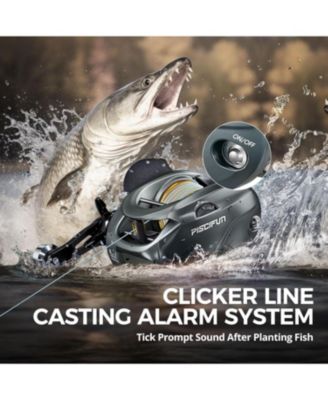 Alijoz 400 Baitcaster Fishing Reel, 38Lbs Max Drag Baitcasting Reel, 6.6:1/8.1:1 Gear Ratio, Freshwater, Saltwater Low Profile Casting Reel for Musky