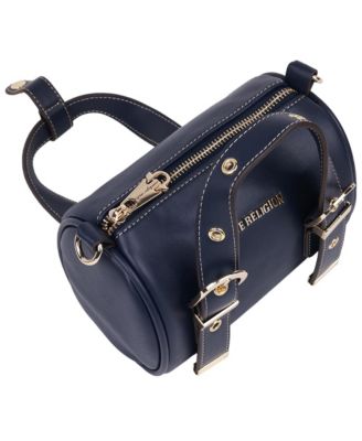 Metal Plaque Quilted Crossbody