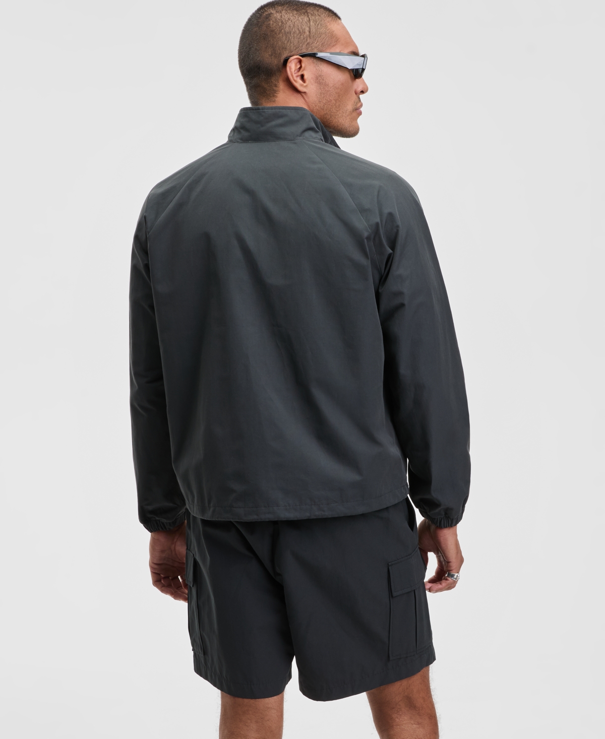 Mode of One Men's Relaxed Fit Pieced Zip-Front Track Jacket, Macy's Exclusive